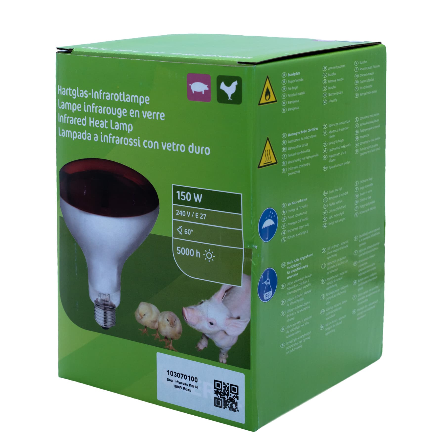Kerbl 150W piros infralámpa izzó – 3. kép