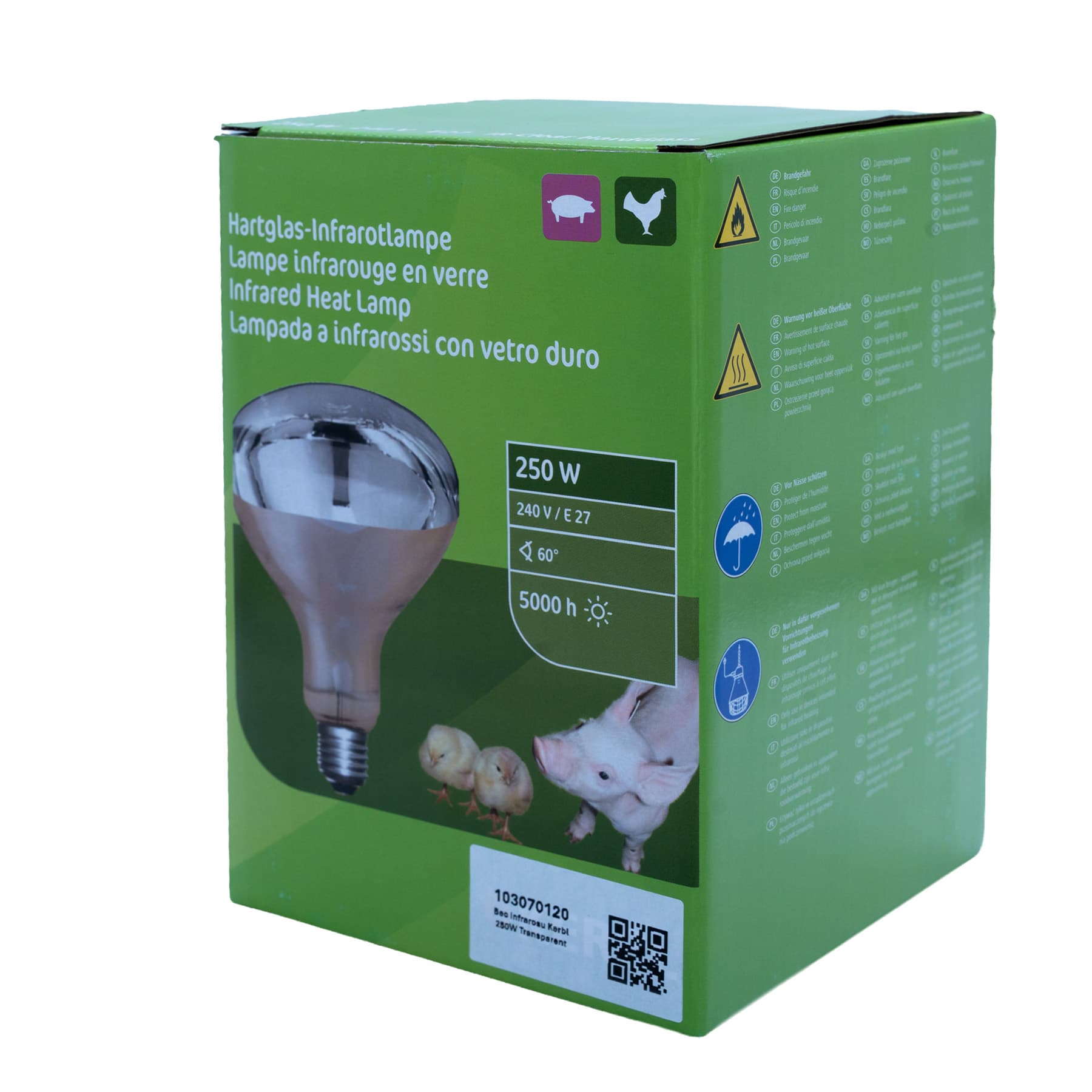 Kerbl 250W átlátszó infralámpa izzó – 3. kép