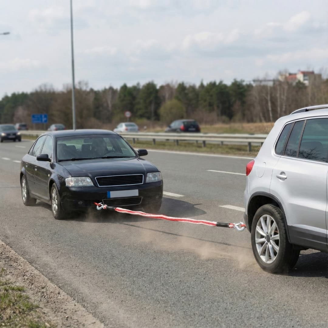 Vontatókötél, 28 kN, 4 m, piros – 2. kép