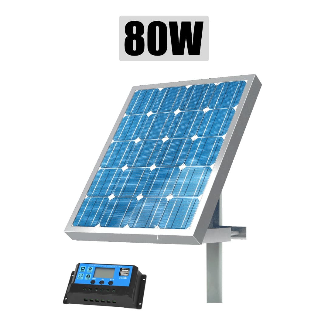 NEXON 80W napelem tartóval és szabályzóval villanypásztorhoz – 9. kép