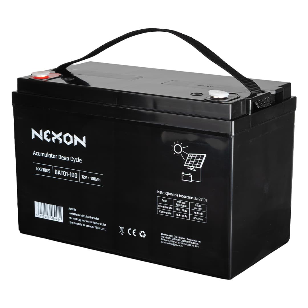 NEXON 12V 100Ah ólom-savas akkumulátor villanypásztorhoz