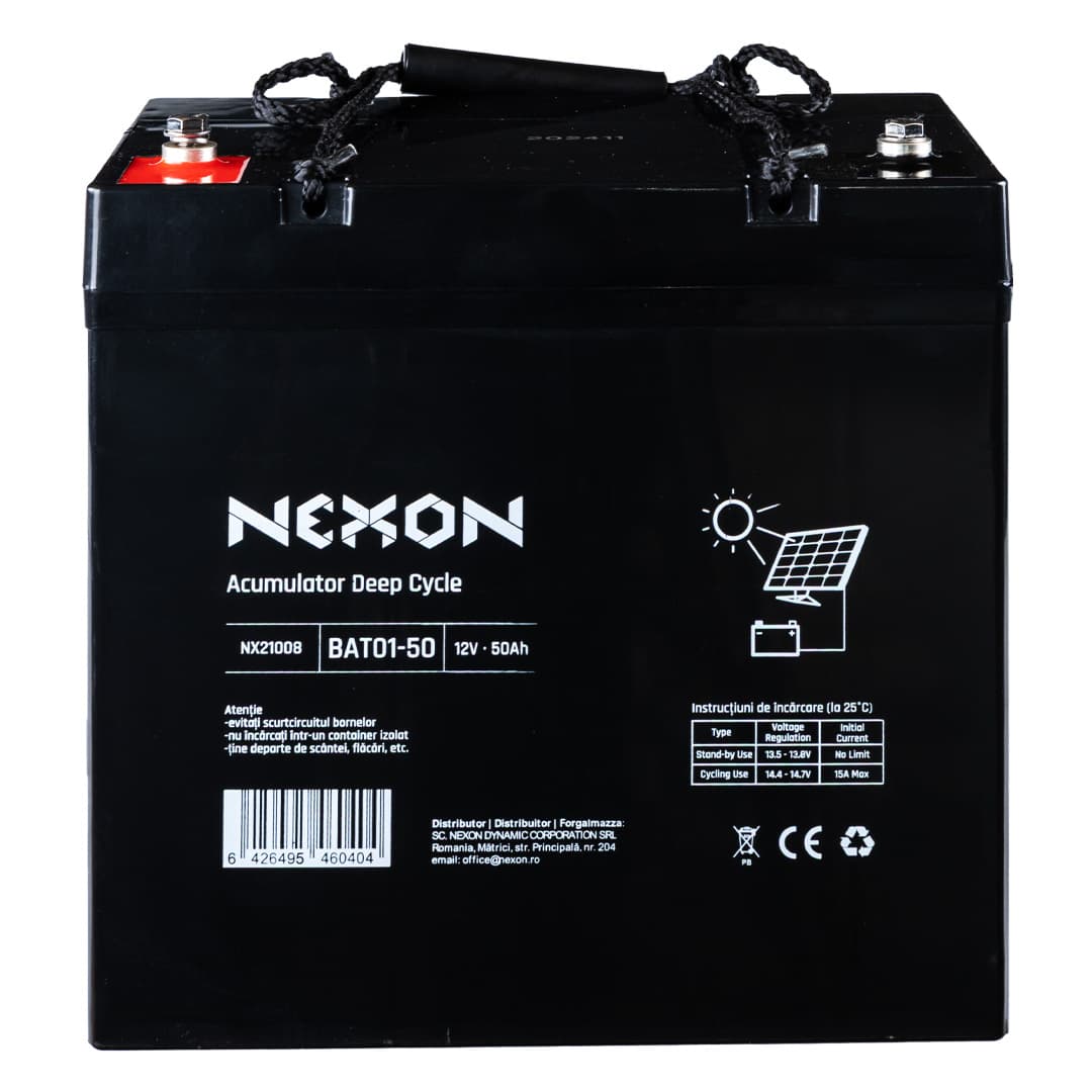 NEXON 12V 50Ah ólom-savas akkumulátor villanypásztorhoz