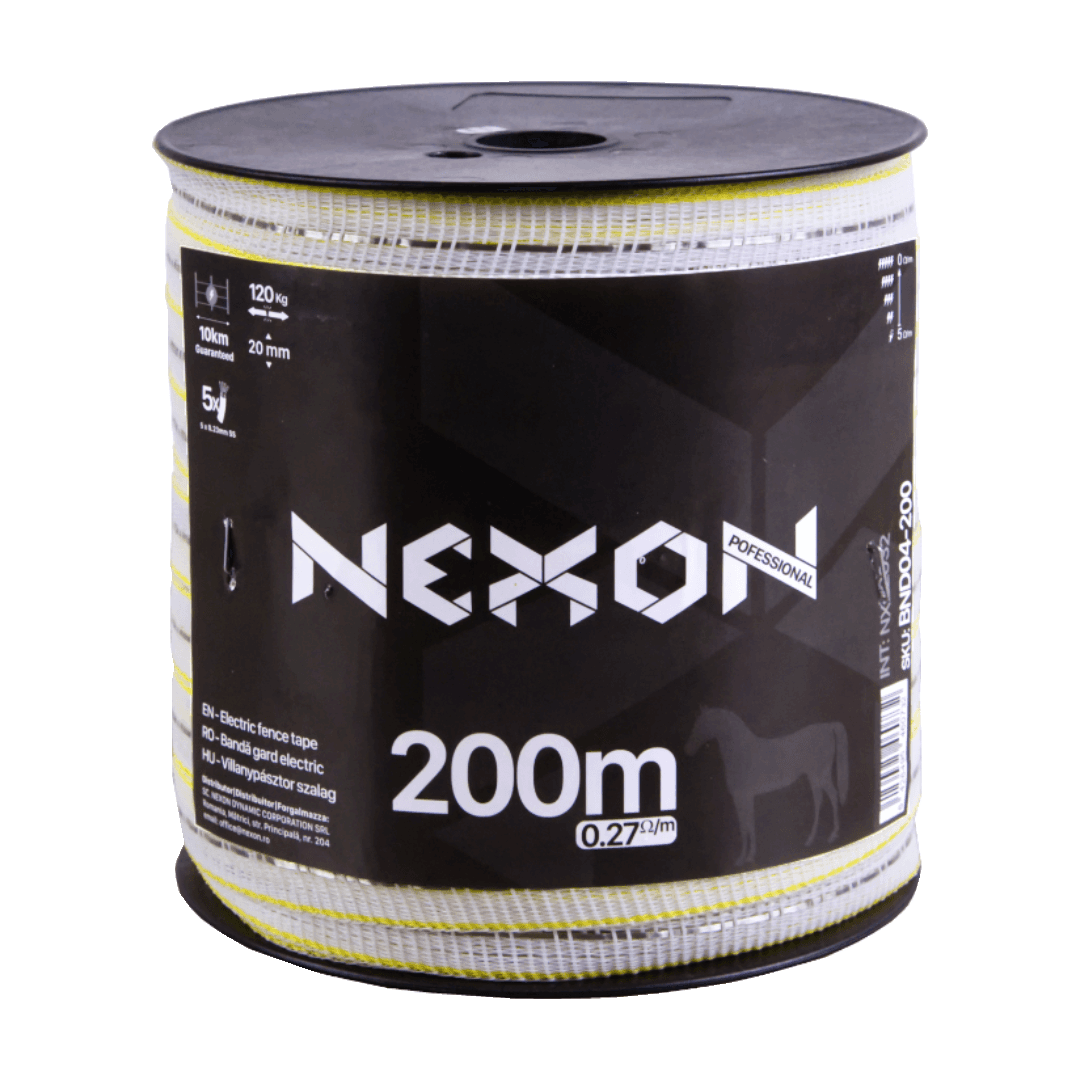 NEXON RANGER villanypásztor szalag 200m 5 fémszál 120kg – 2. kép