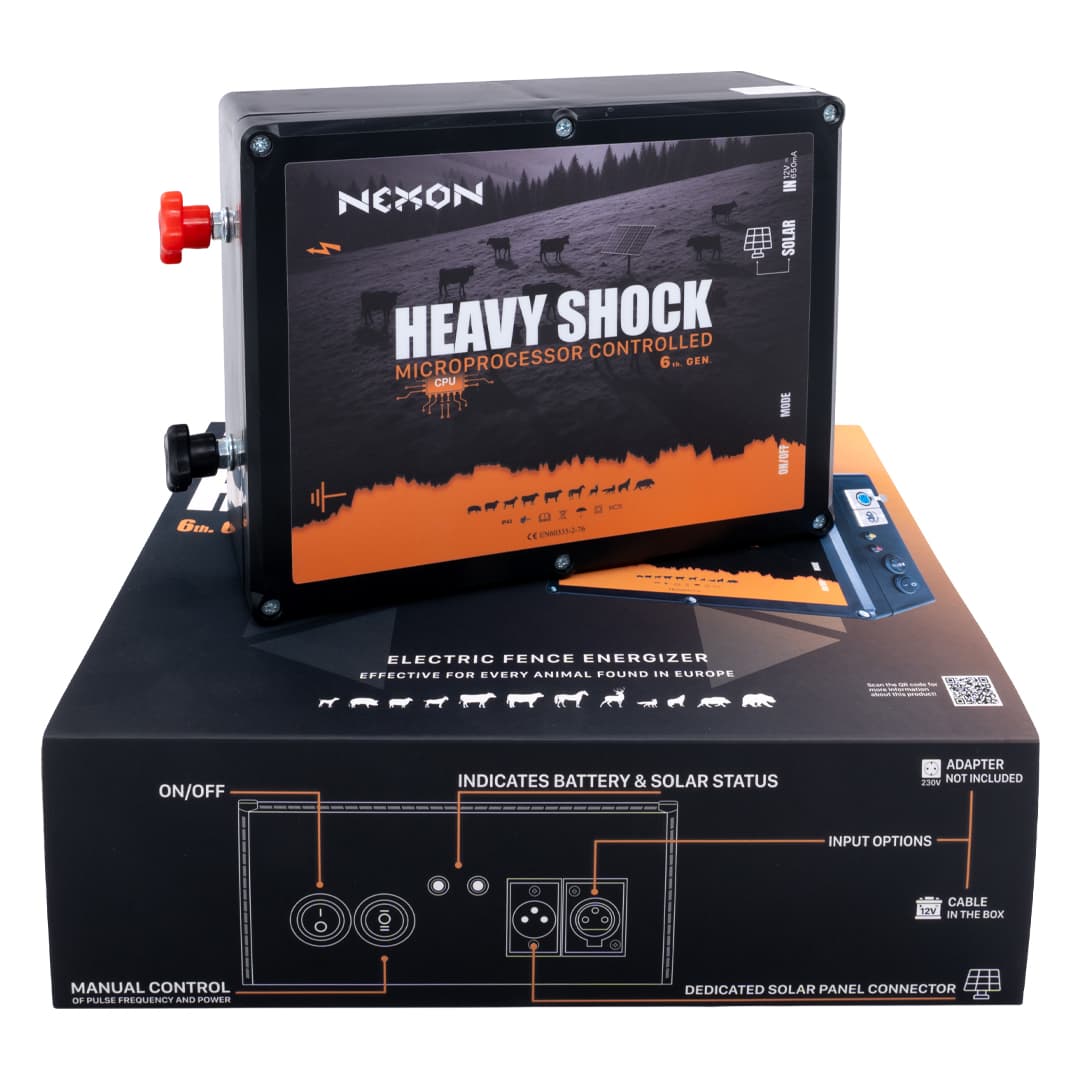 Villanypásztor csomag NEXON HeavyShock PRO 2.5J, Napelemes, Dobozos, 1500m, 180kg – 5. kép