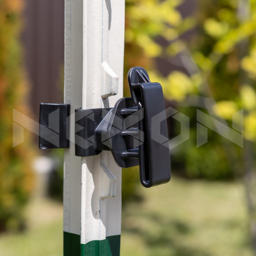 Szigetelő villanypásztor szalaghoz T-post NEXON moduláris – fekete – 2. kép