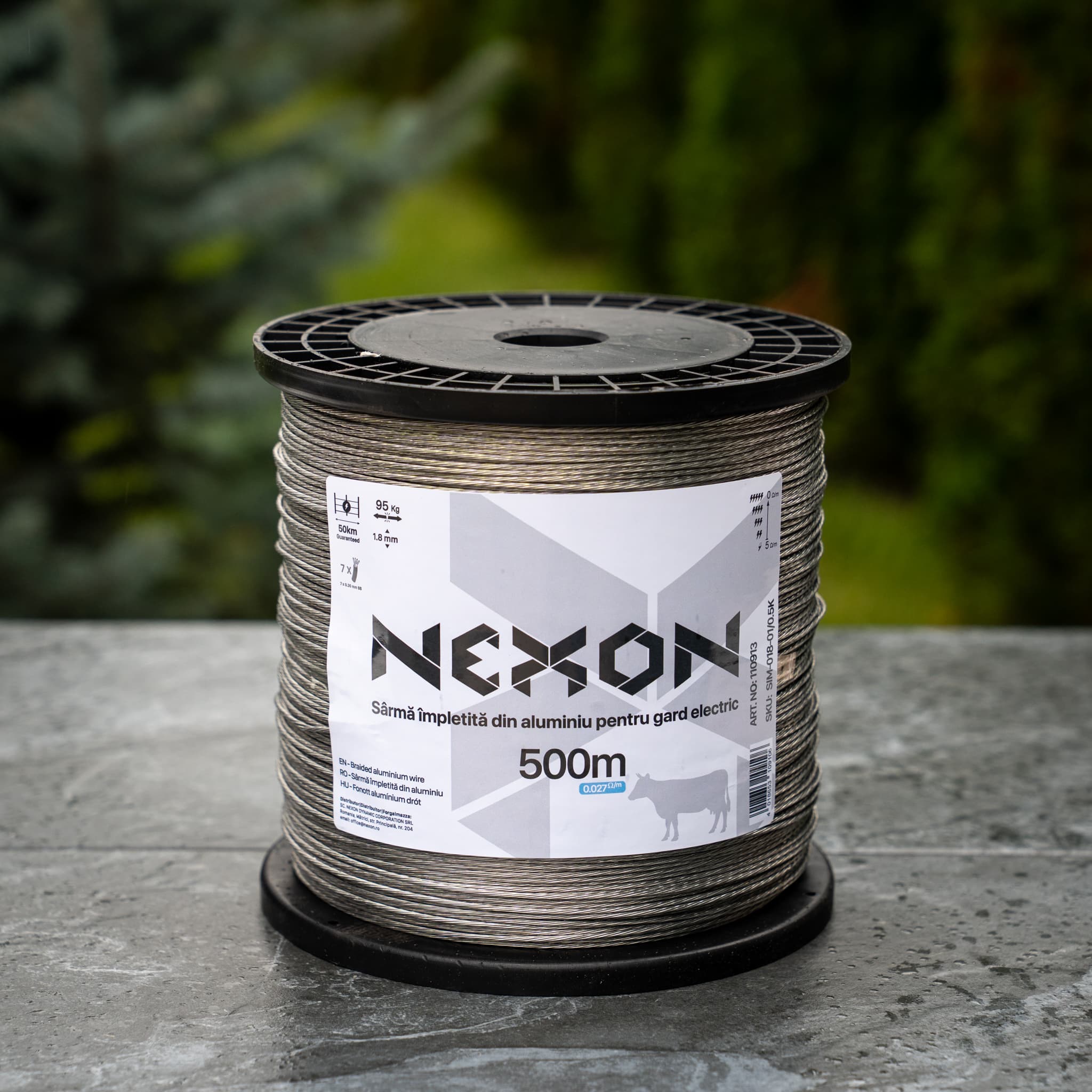 Fonott alumínium villanypásztor drót – NEXON 500m Ø1.8mm 7 fémszál