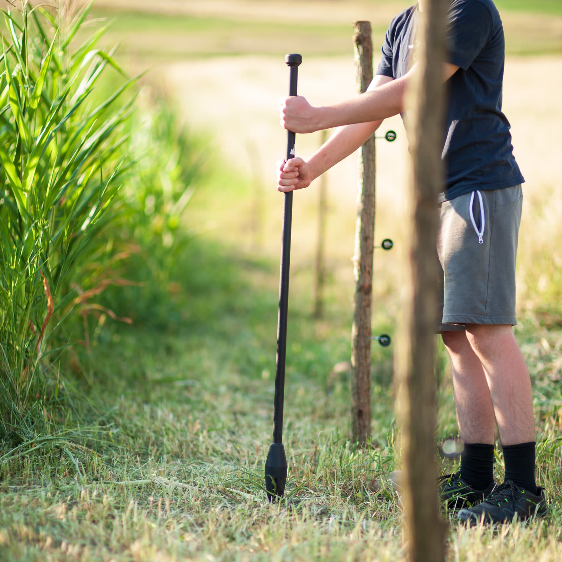 Acél talajlyukasztó rúd oszlopok telepítéséhez, 130 cm, 7 kg – 4. kép