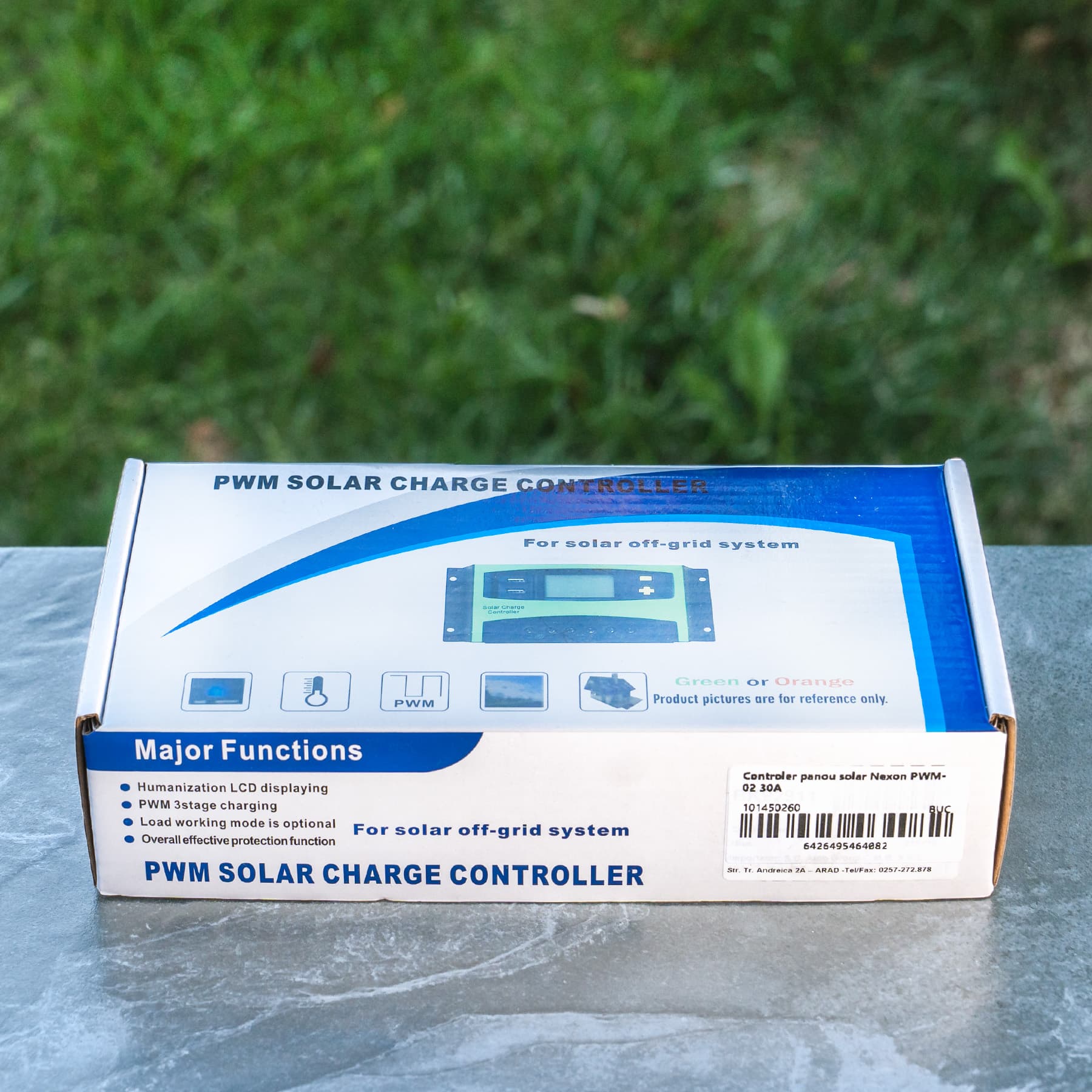 NEXON 30A 12V/24V napelemes töltésszabályzó két USB porttal – 4. kép