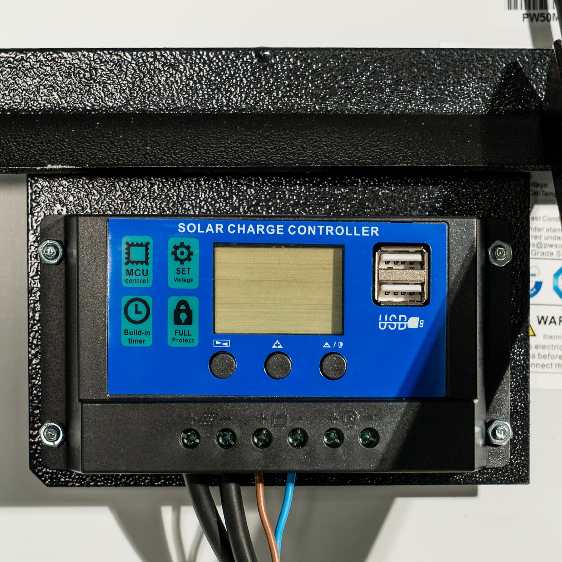 NEXON 50W napelem szett villanypásztorhoz tartóval és töltésszabályzóval – 6. kép