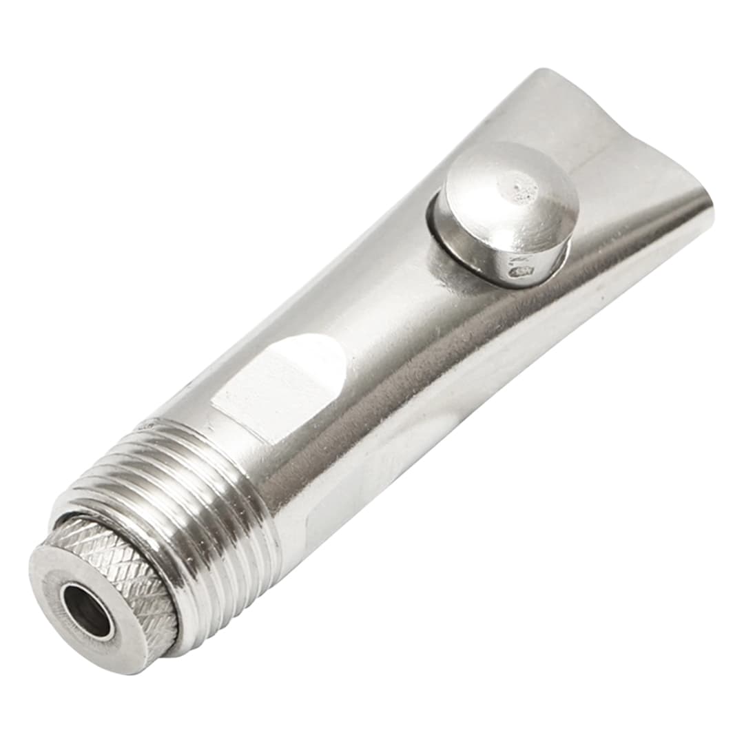 Rozsdamentes acél szopóka golyóval 85x21mm M20 sertés- és borjúitatóhoz – 3. kép