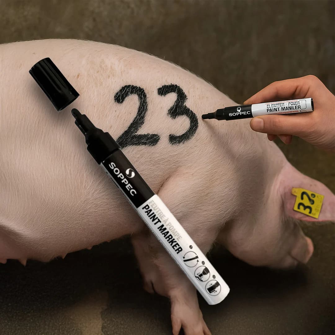 Vastag jelölőfilc füljelzőkhöz, fekete