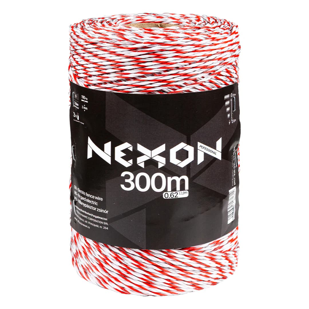 NEXON PROFESSIONAL 300 m 3 fémszál 110 kg villanypásztor zsinór – 2. kép