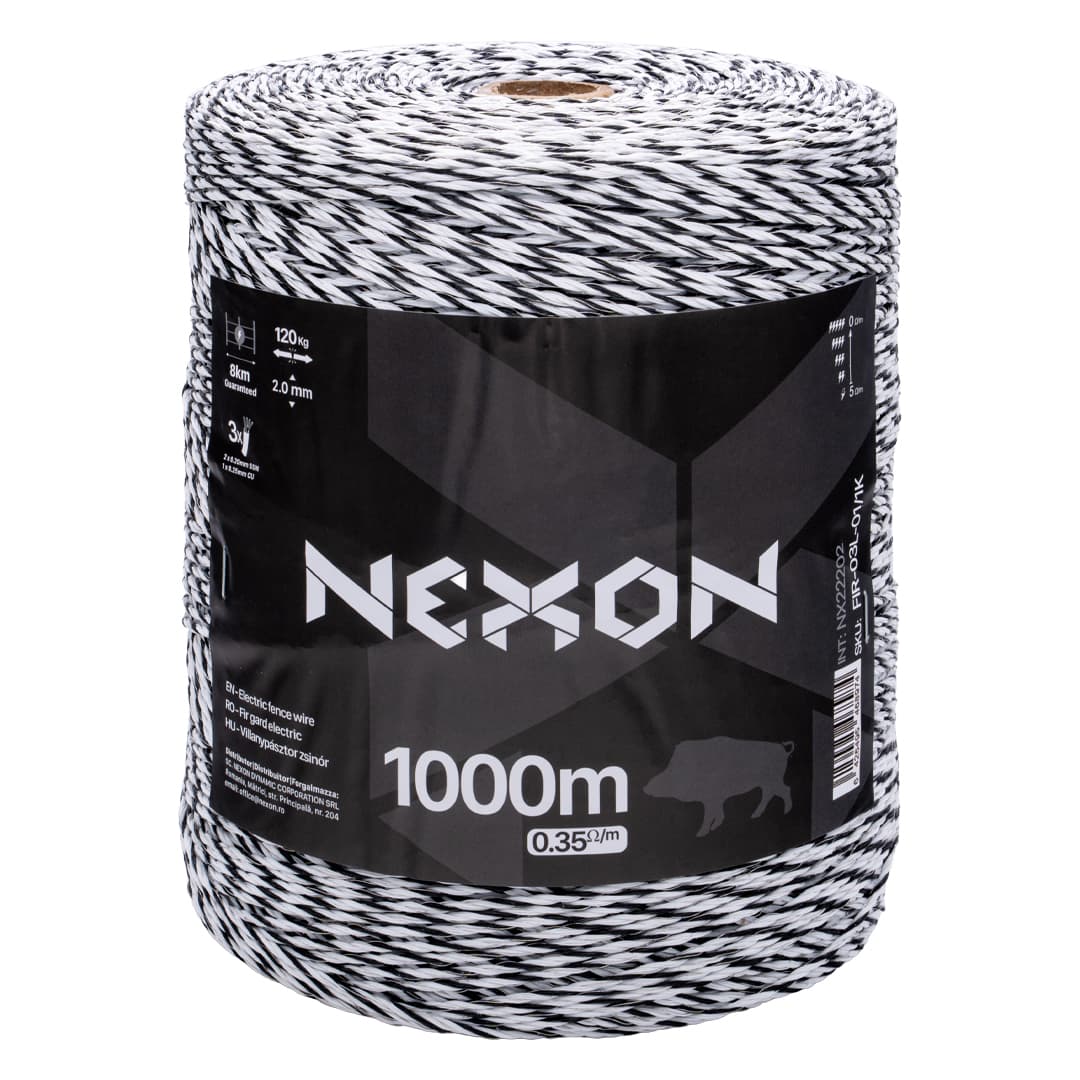 NEXON GUARD 1000 m 3 fémszál 120 kg villanypásztor zsinór – 2. kép