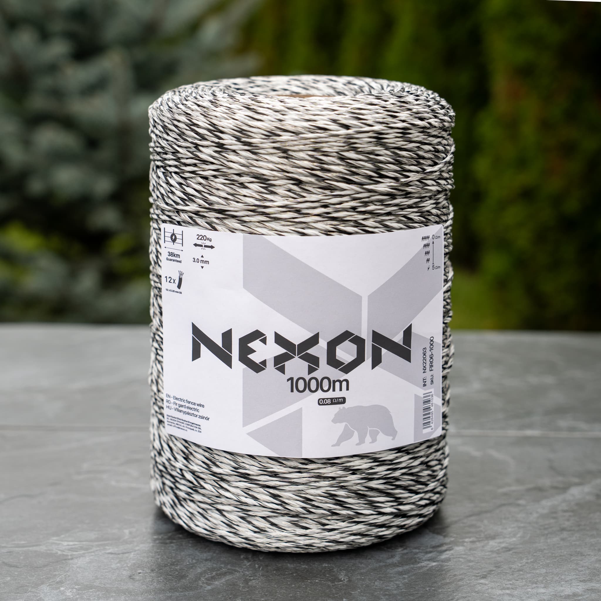 NEXON W12 INDUSTRIAL 1000 m 12 fémszál 220 kg villanypásztor zsinór
