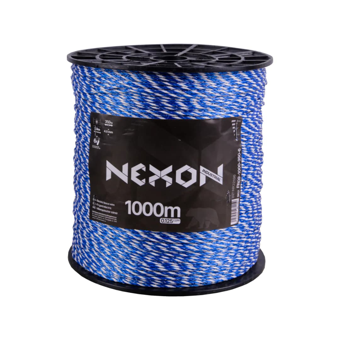 NEXON INDUSTRIAL 1000 m 6 fémszál 350 kg villanypásztor zsinór – 2. kép