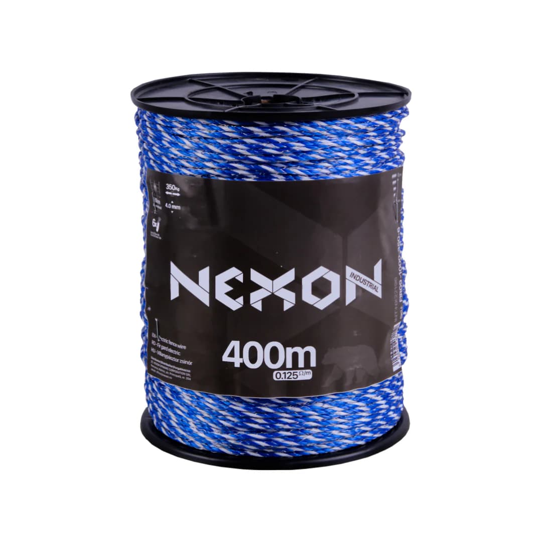 NEXON INDUSTRIAL 400 m 6 fémszál 350 kg villanypásztor zsinór – 2. kép
