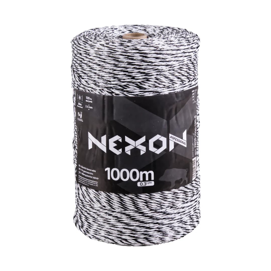 NEXON PROFESSIONAL 1000 m 6 fémszál 130 kg villanypásztor zsinór – 2. kép