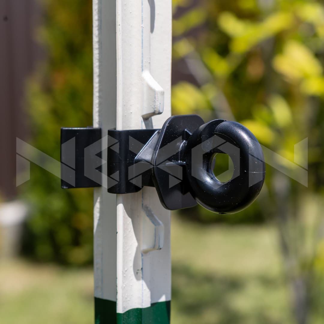 Szigetelő villanypásztor zsinórhoz T-post NEXON moduláris – fekete – 3. kép