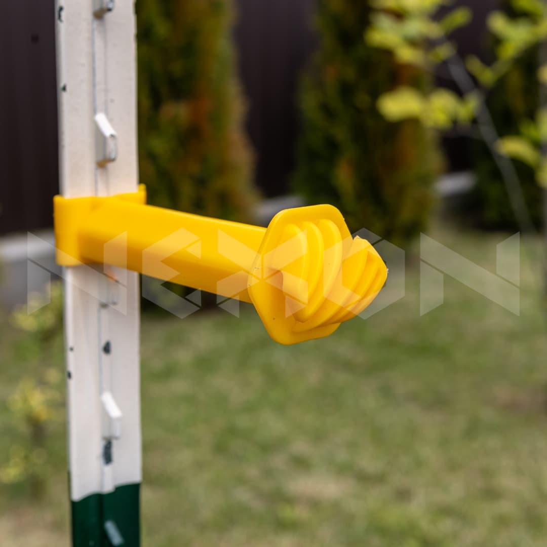Szigetelő villanypásztor zsinórhoz T-post NEXON moduláris – sárga – 3. kép