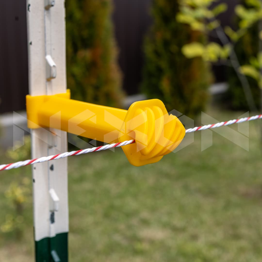 Szigetelő villanypásztor zsinórhoz T-post NEXON moduláris – sárga – 5. kép