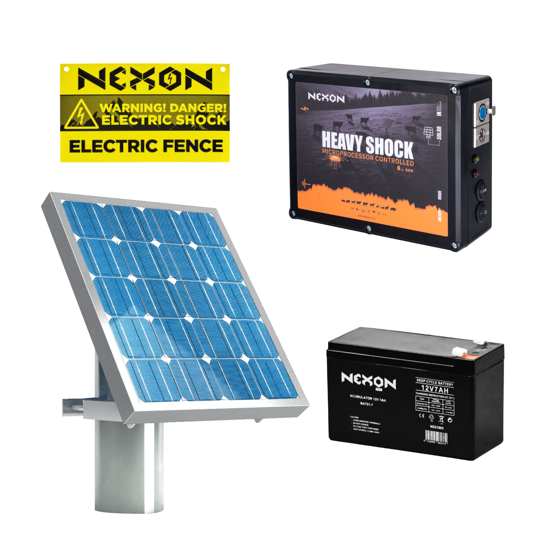 NEXON HeavyShock PRO 2.5J napelemes és akkumulátoros készlet – 3. kép