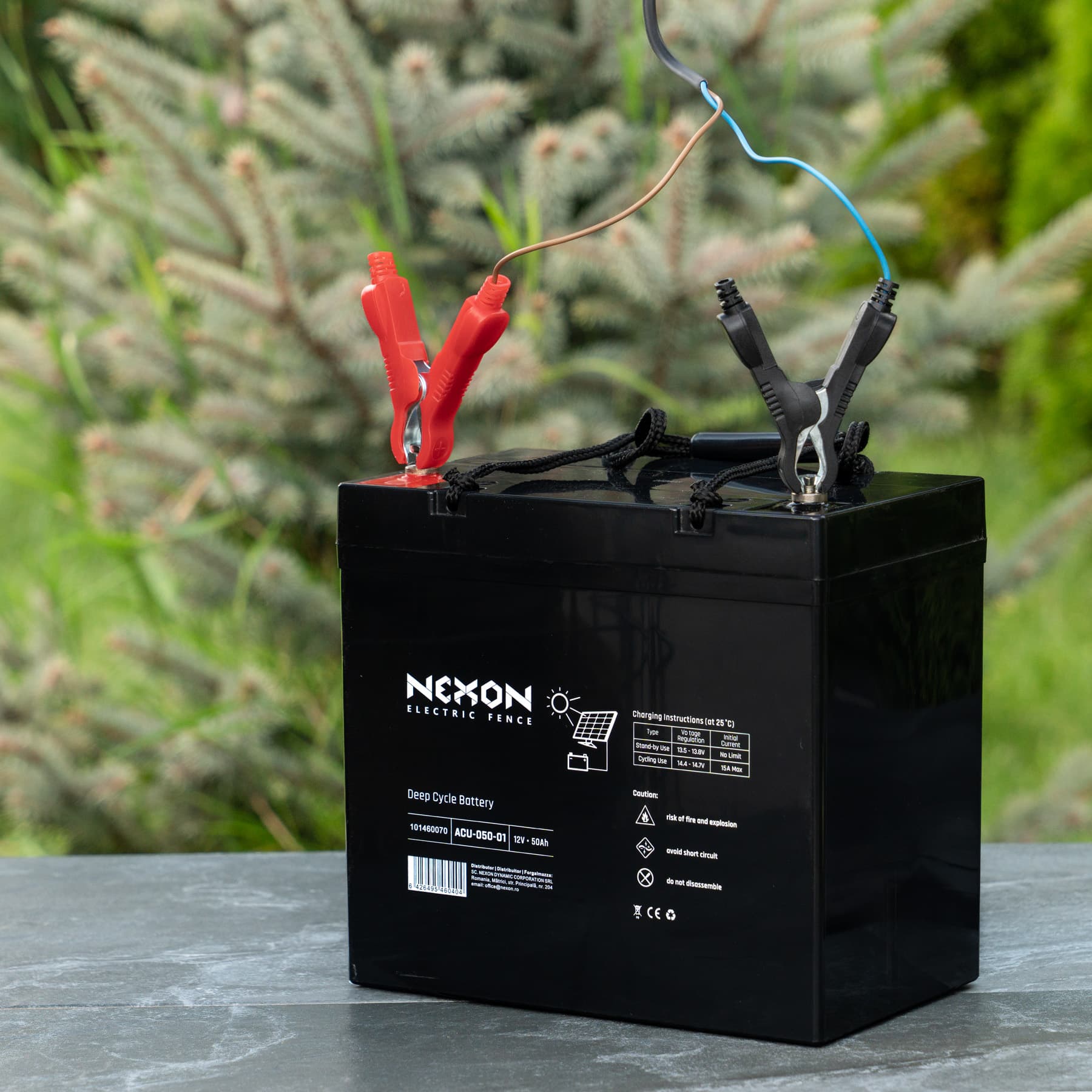 NEXON 12V 50Ah ólom-savas akkumulátor villanypásztorhoz – 4. kép