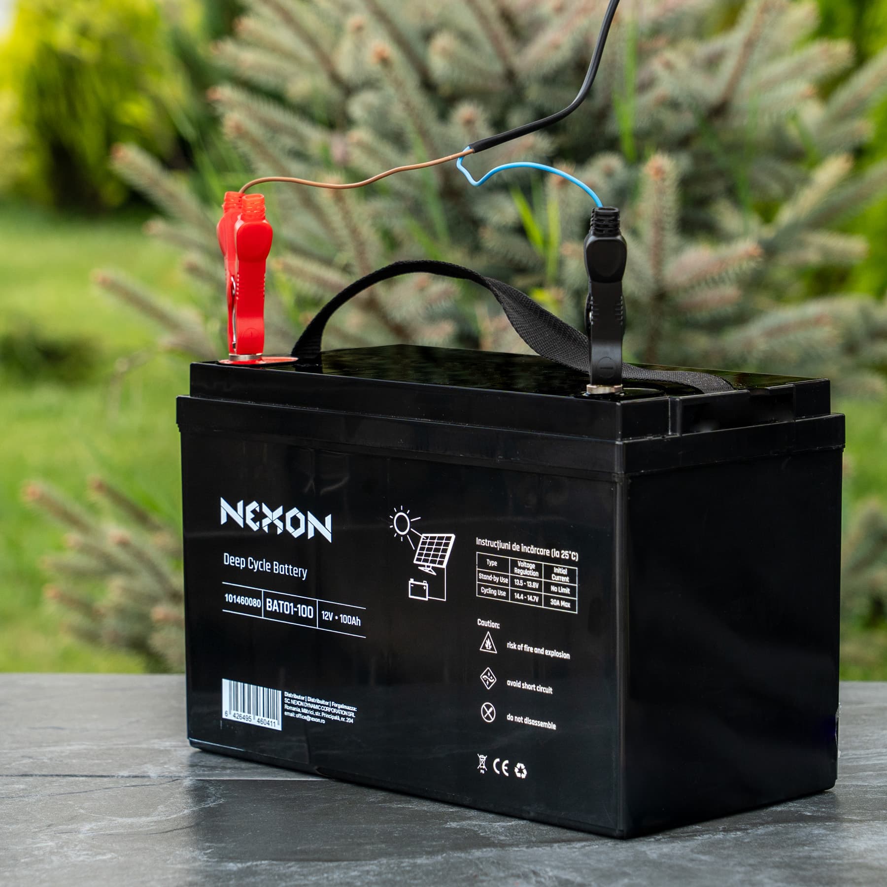 NEXON 12V 100Ah ólom-savas akkumulátor villanypásztorhoz – 4. kép