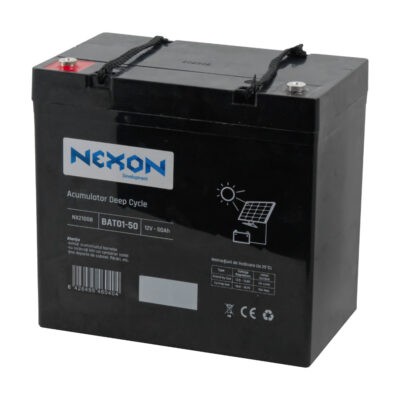 Ólomsavas akkumulátor napelemhez, NEXON 12V 50Ah