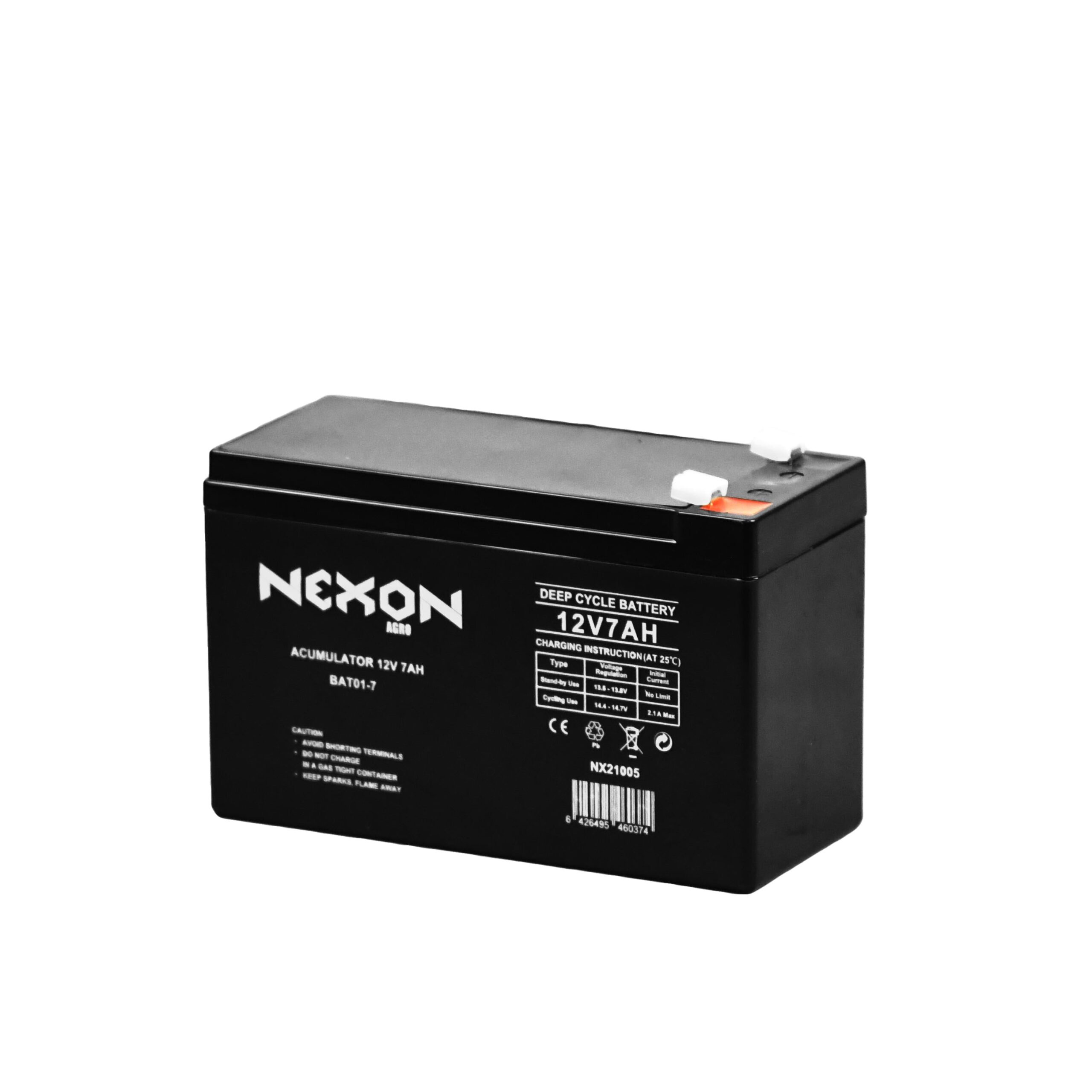 Ólomsavas akkumulátor napelemhez 12V 7Ah NEXON