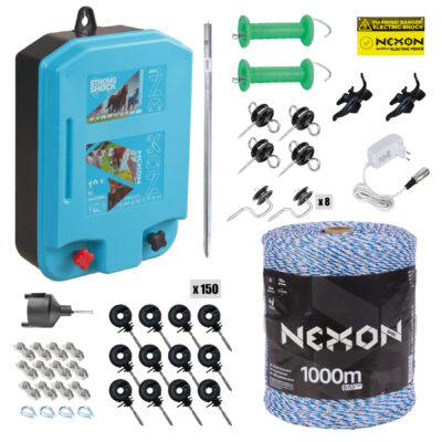 Teljes villanypásztor készlet NEXON StrongShock 7.5J, 1000m zsinórral és tápegységgel