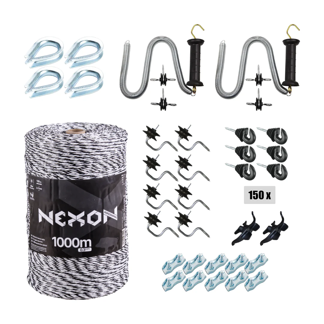 Villanypásztor bővítő készlet NEXON PROFESSIONAL, Zsinór 1000m 6 fémszál, 130kg