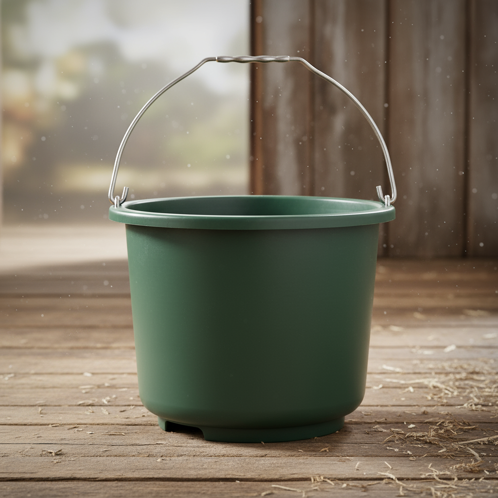 Zöld vödör 12L – istállóhoz és építkezéshez, 33 cm