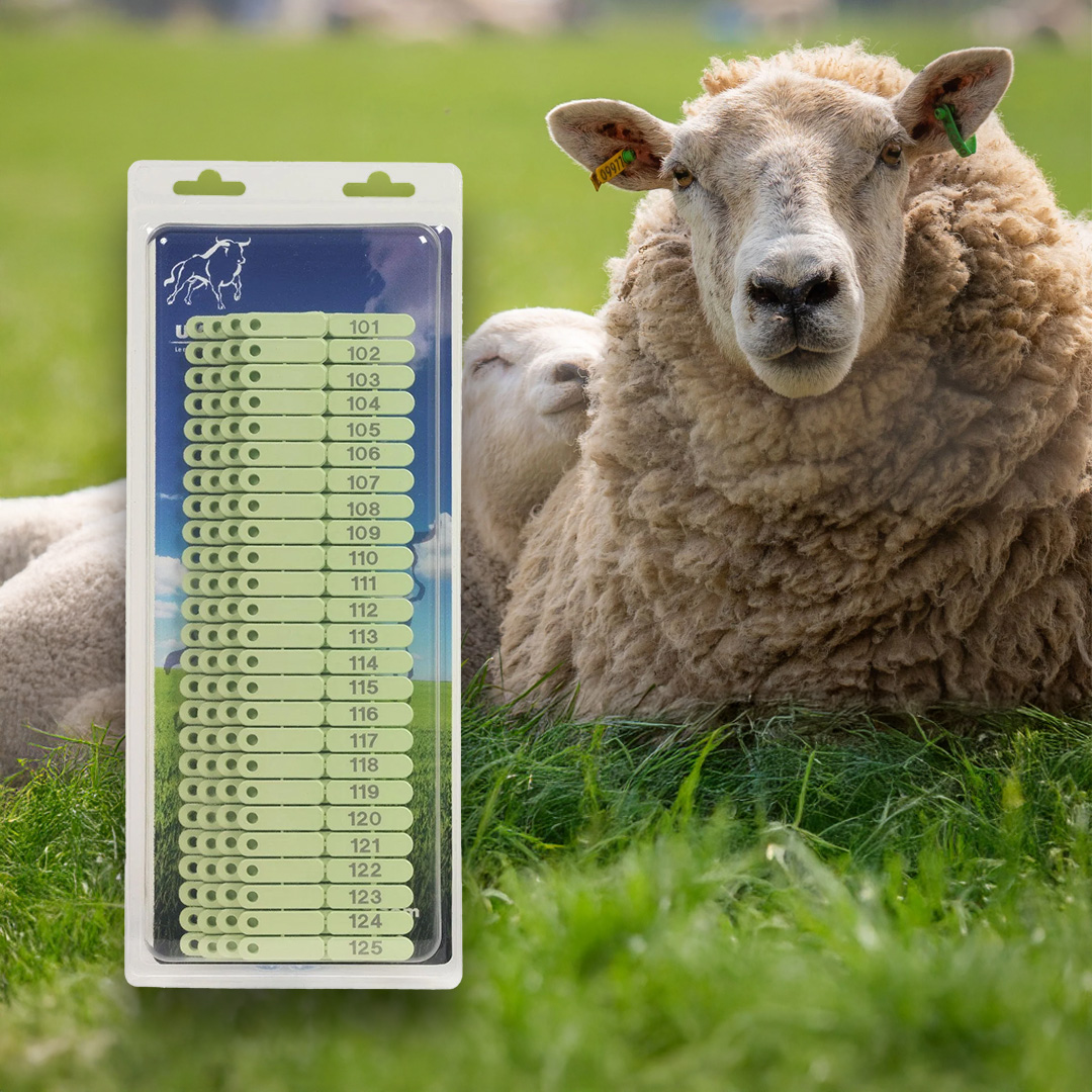 Füljelzők juhok, kecskék és sertések számára – 100 db (Számok 101-200)