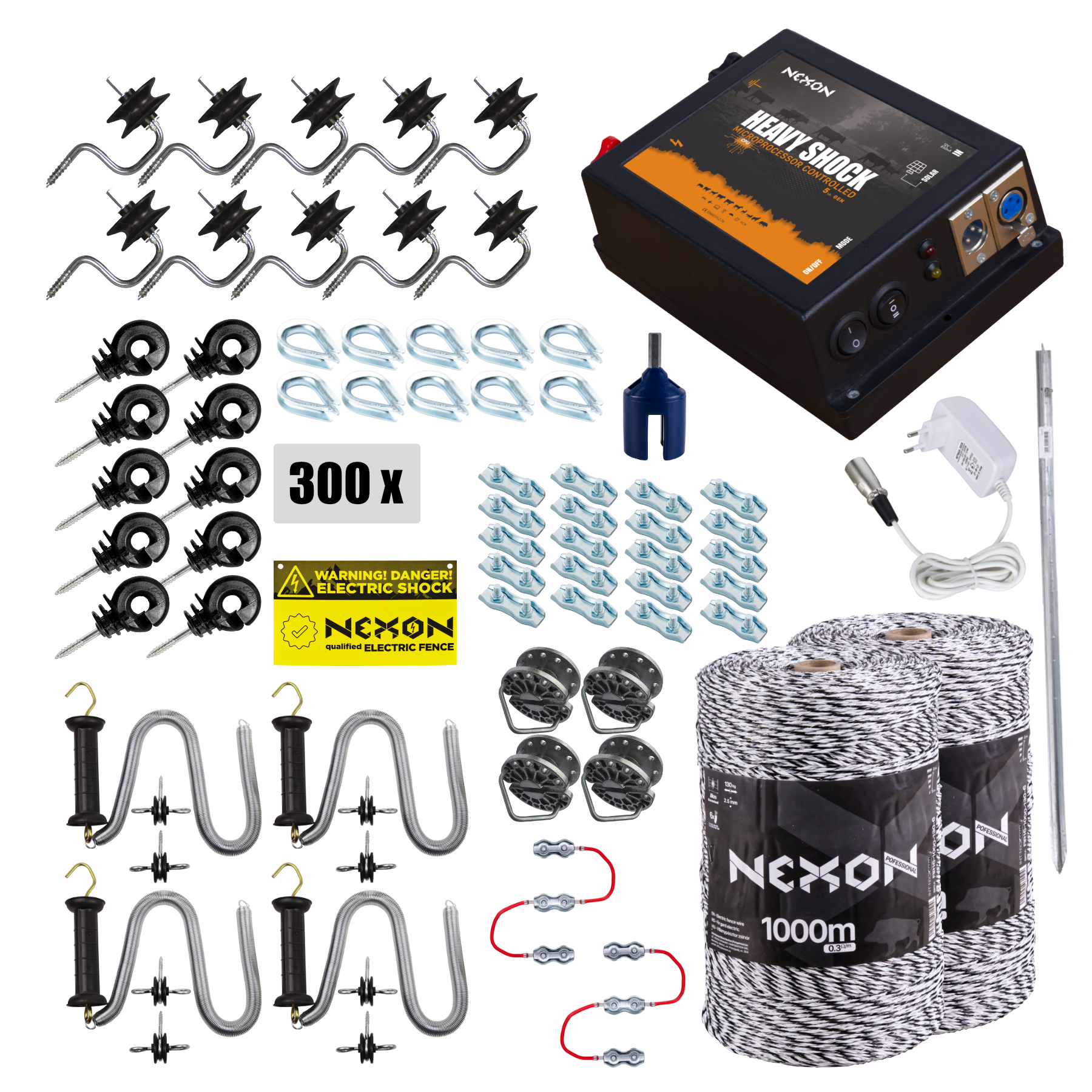 Villanypásztor csomag NEXON HeavyShock PRO 5.0J, zsinór 2000m, 6 szál, 120kg