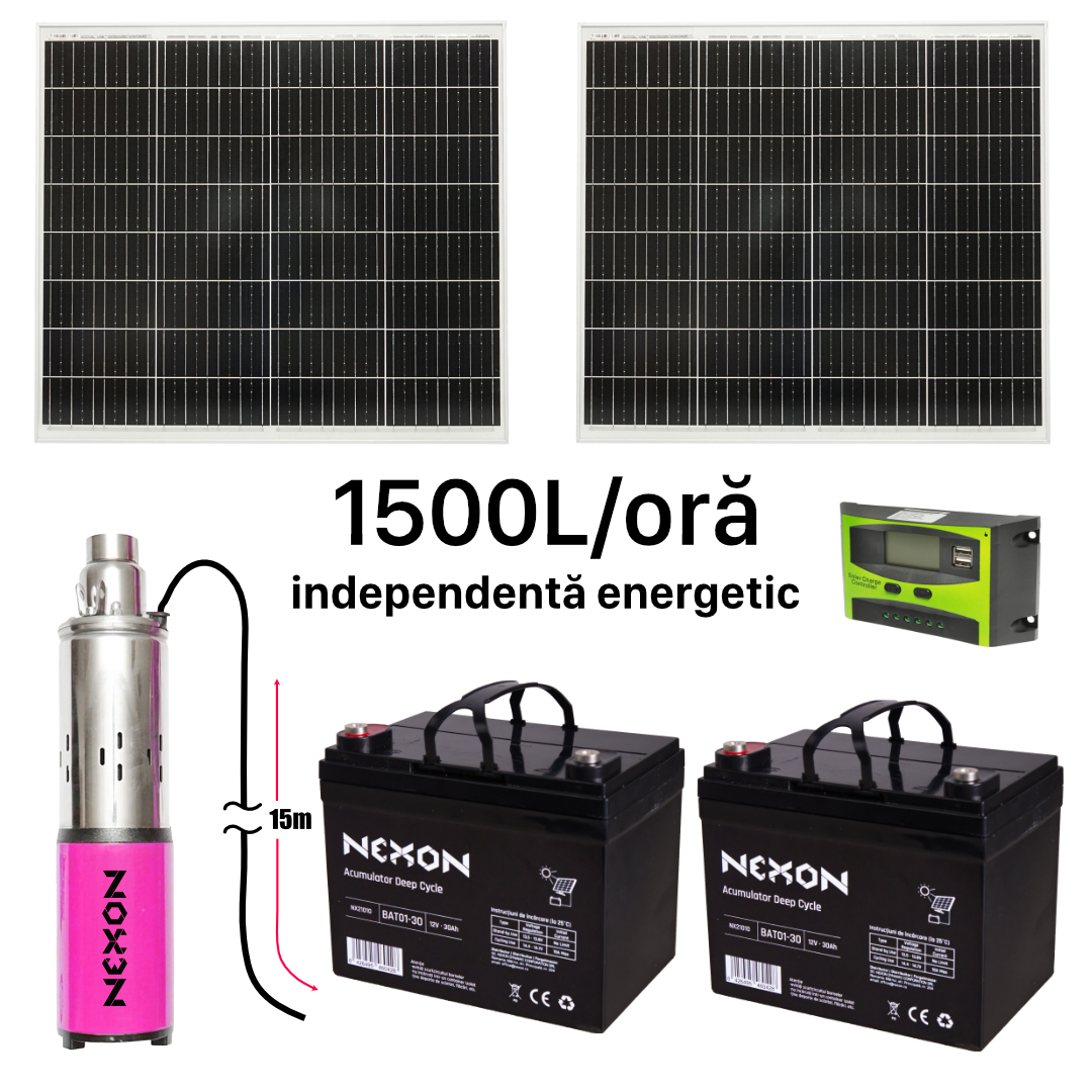 NEXON merülőszivattyú szett 200W napelemmel