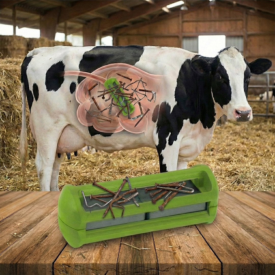 Gyomormágnes zöld védőburkolattal